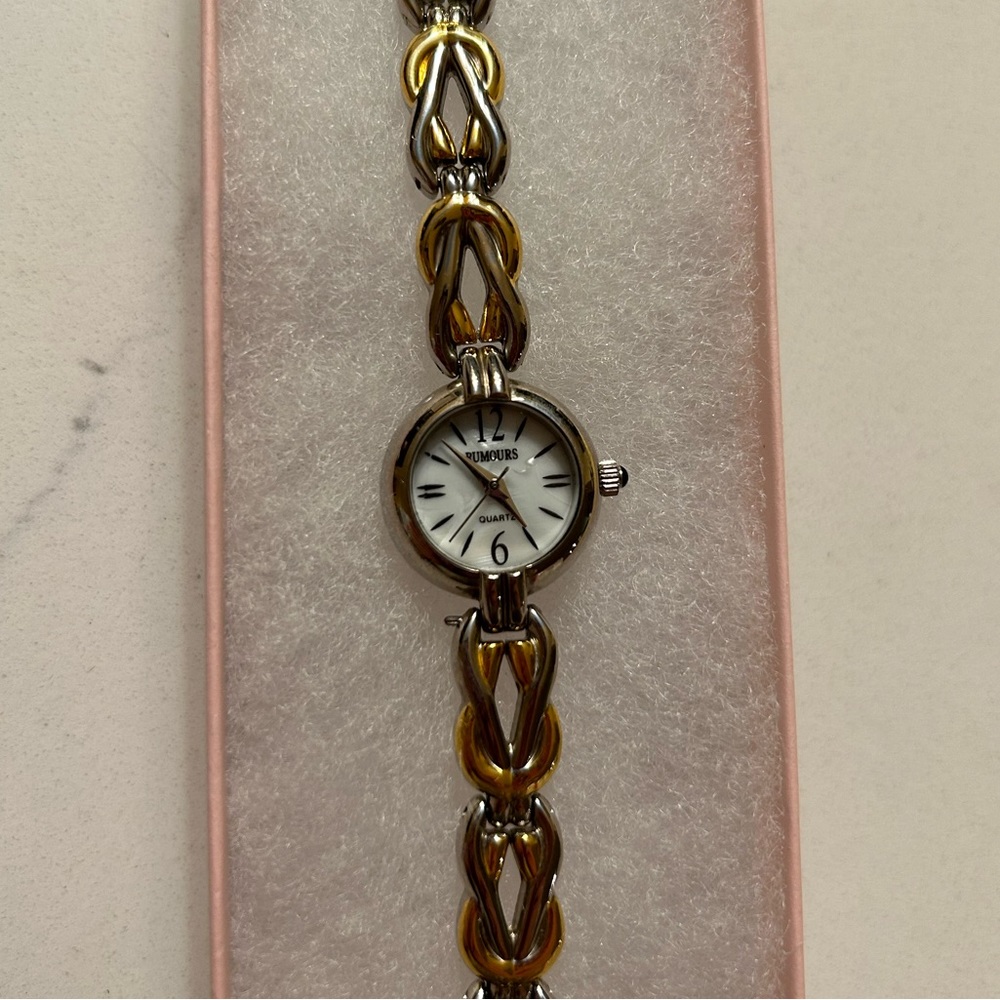 7.5-8” two tone watch